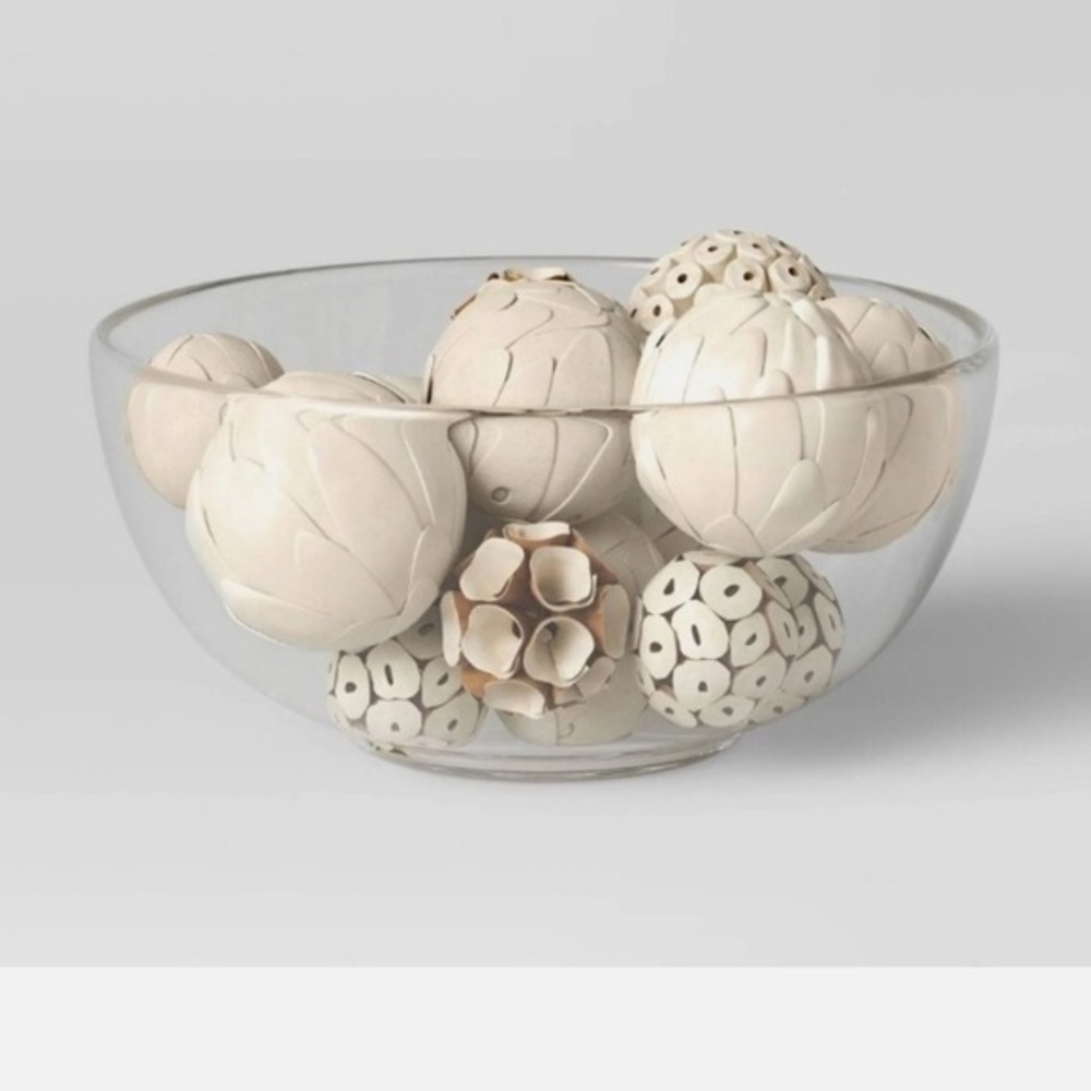 NWT Threshold Cream Decorative Bowl/Vase Filler
